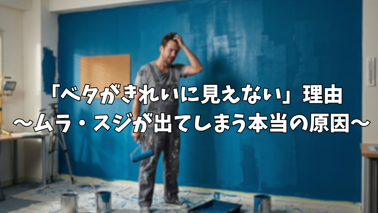 「ベタがきれいに見えない」理由 〜ムラ・スジが出てしまう本当の原因〜