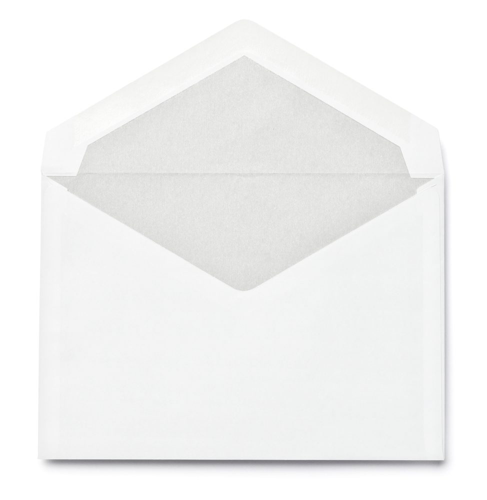 blank white paper on white background with clipping path